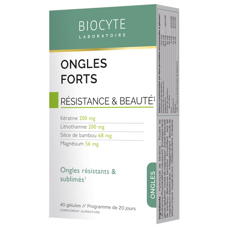 Biocyte Ongles Forts - 40 gélules