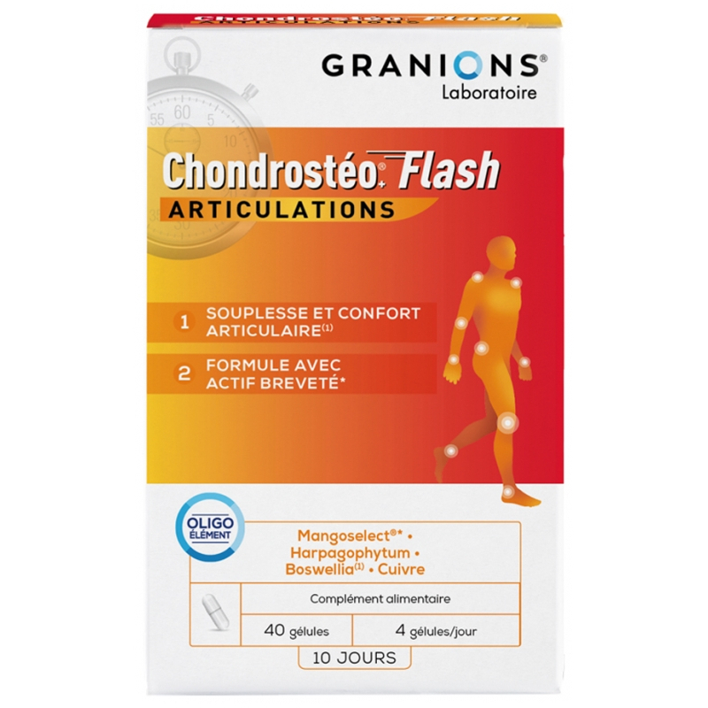 Granions Chondrostéo Flash - 40 Gélules
