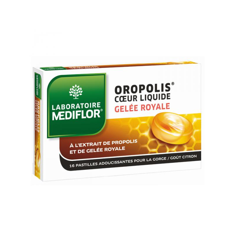 Oropolis Coeur Liquide Gelée Royale Citron  - 16 pastilles