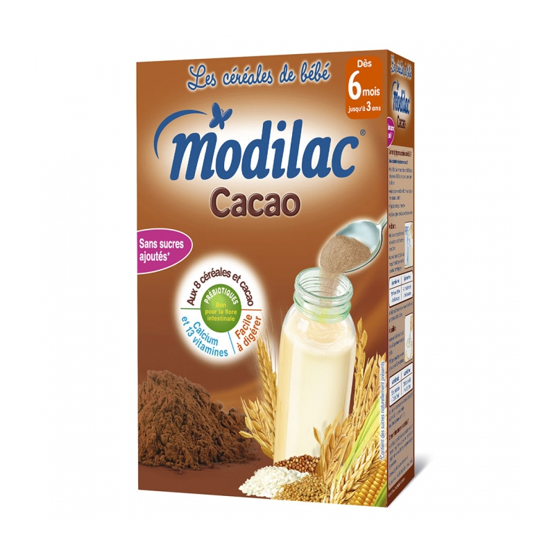 Modilac Céréales Cacao Bio dès 6 mois à 3 ans - 300g