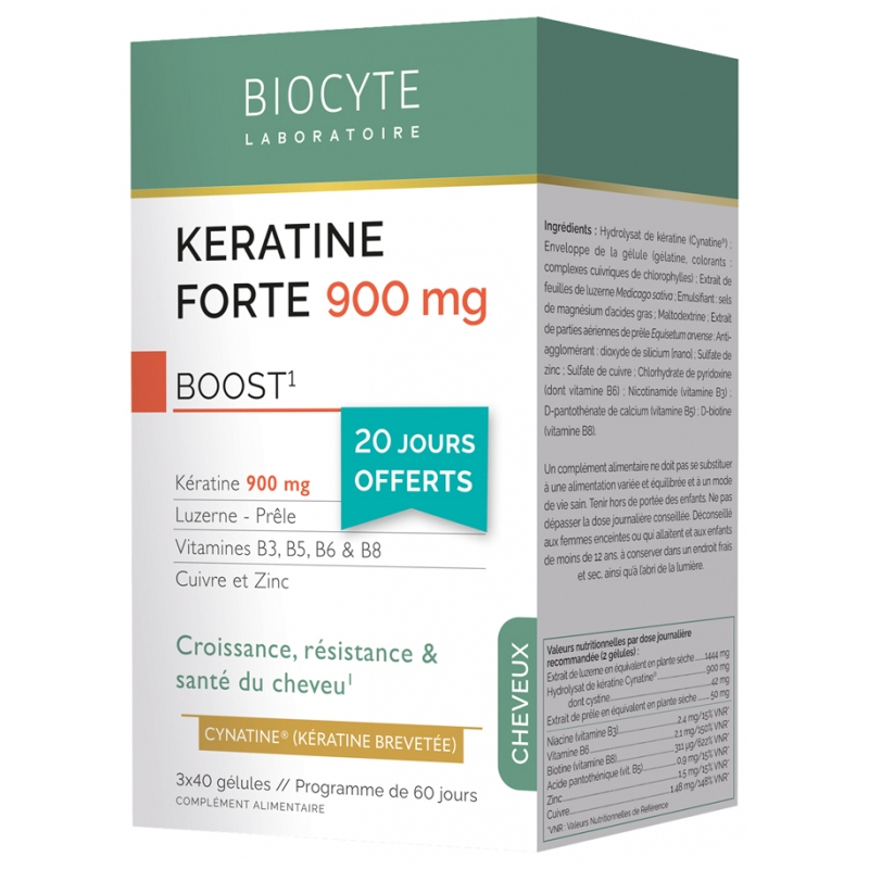 Biocyte Keratine Forte® Full Spectrum - 120 gélules