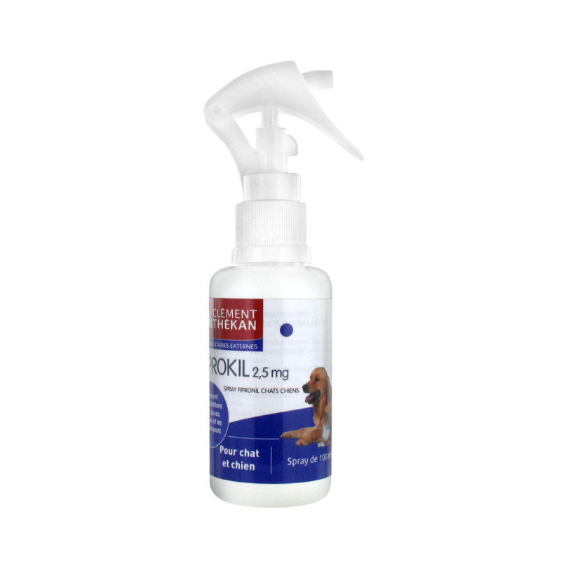 Clément Thékan Fiprokil 2.5mg Spray pour Chat et Chien -100ml