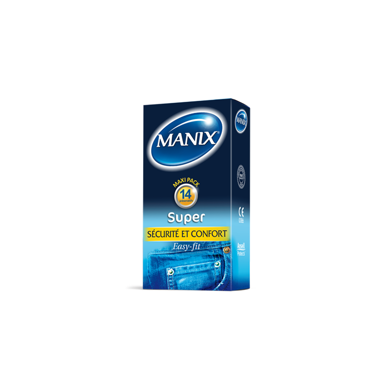 Manix Super, boîte de 14 préservatifs + 2 offerts