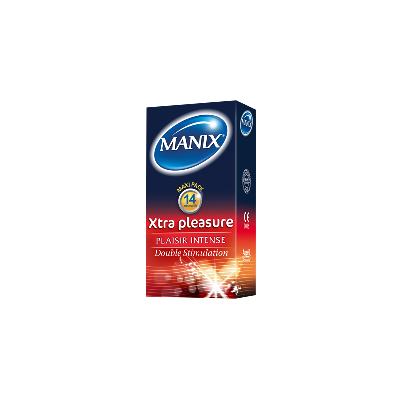 Manix Xtra Pleasure, boîte 14 préservatifs