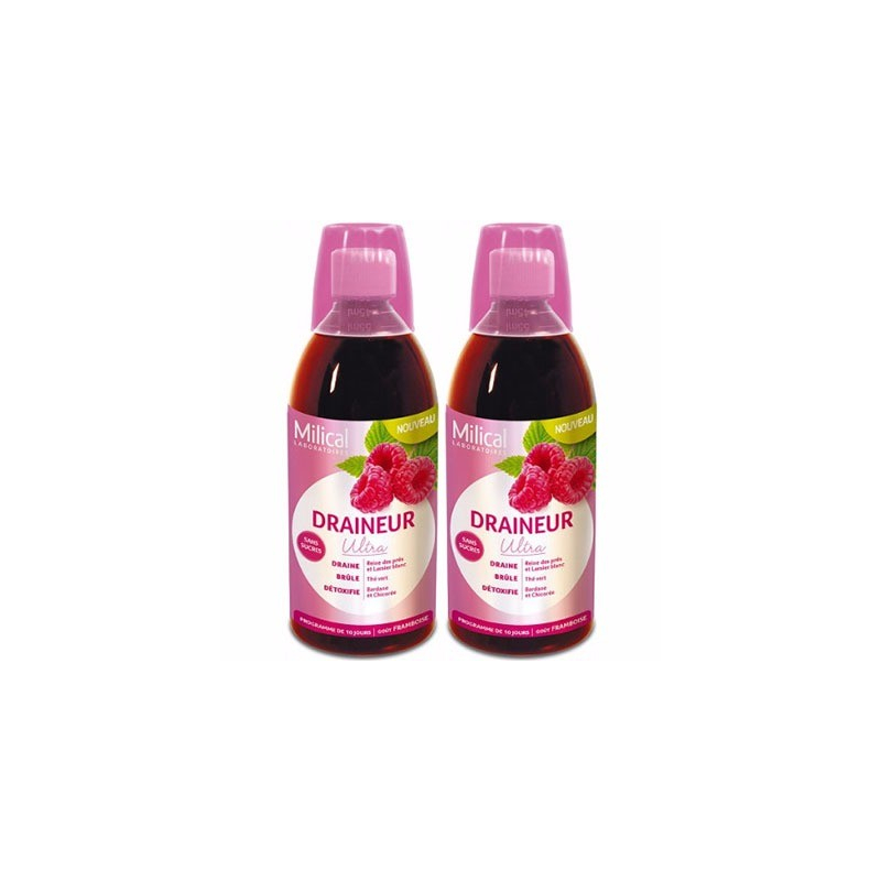 MILICAL DRAINEUR ULTRA Framboise - 2X500ml