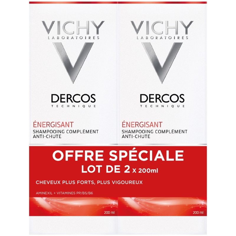 Dercos Shampooing Énergisant Anti-Chute - 2 x 200ml