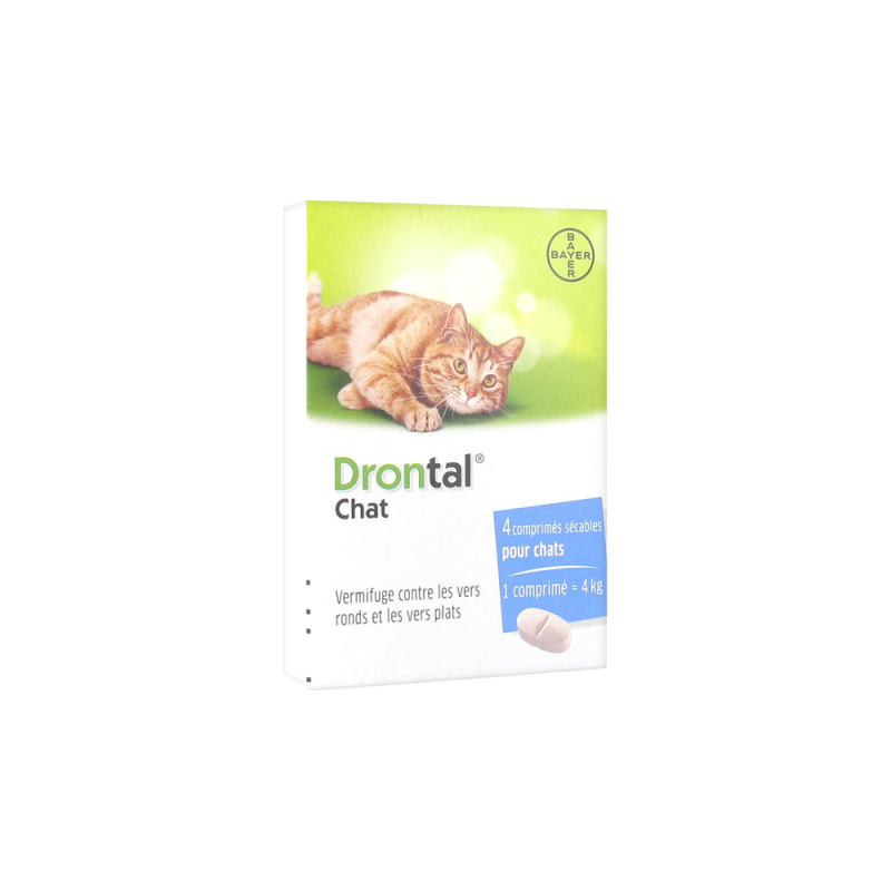 Bayer Drontal Chat Vermifuge - 4 Comprimés