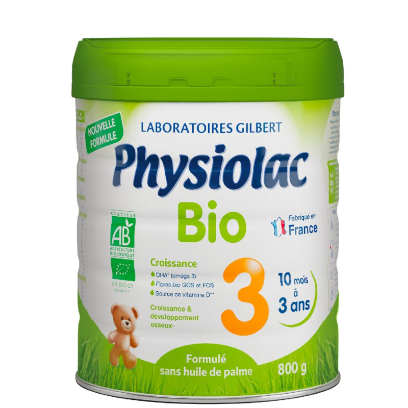 Physiolac Bio 3 lait de croissance - 800g