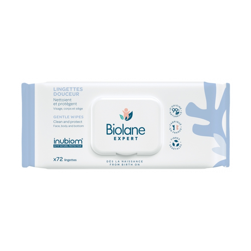 BIOLANE EXPERT Lingettes Douceur - 72 lingettes