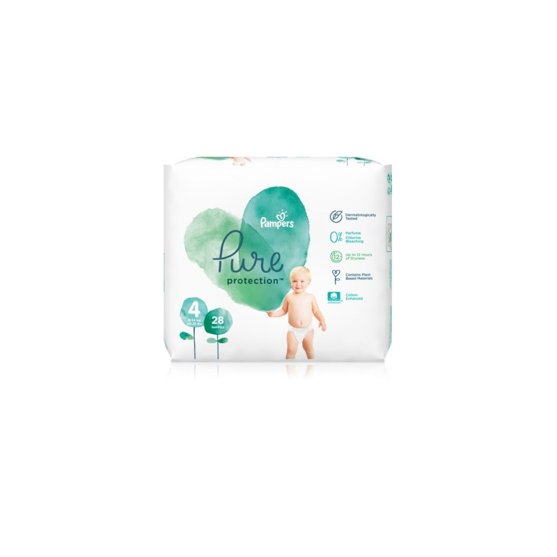 Pampers Harmonie Couches Bébé Taille 4 : 9-14 kg - 28 couches 