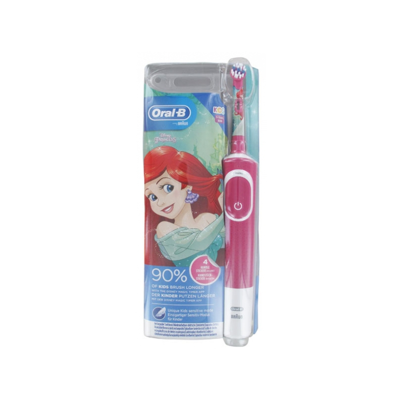 ORAL-B Brosse à Dents Kids Electrique Rechargeable Princesses 3 ans + - 1 unité