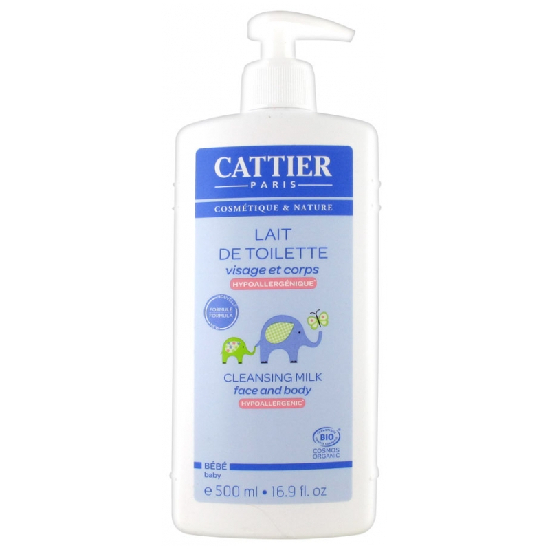 Cattier Bébé Lait de Toilette Hypoallergénique - 500 ml