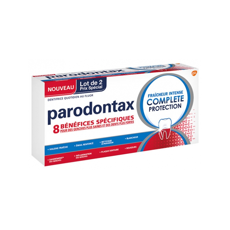 Parodontax Fraîcheur Intense Complète Protection - 2 x 75 ml