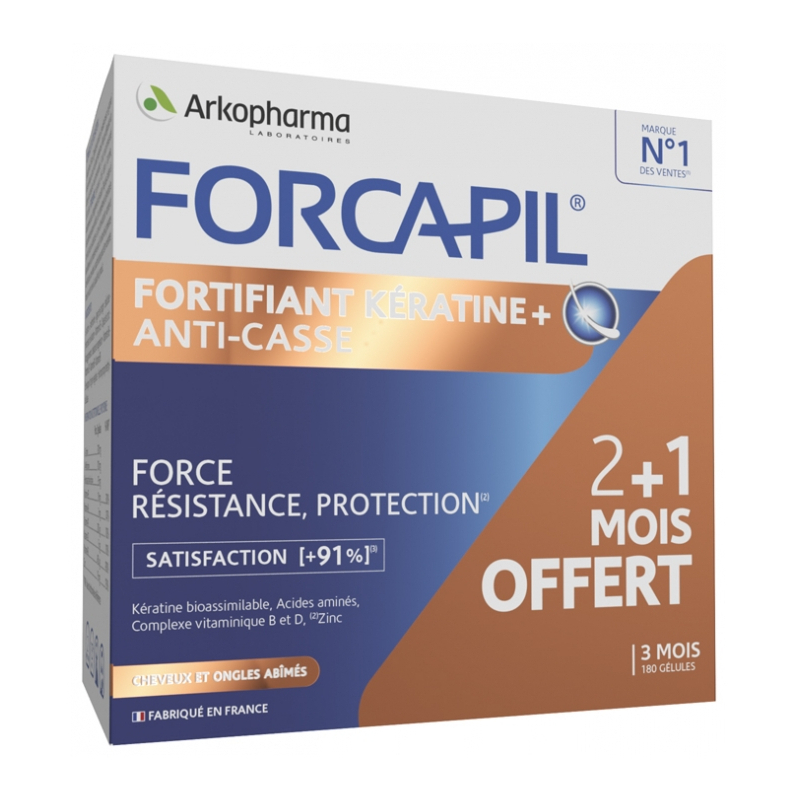 Forcapil Fortifiant Kératine+ - 180 Gélules