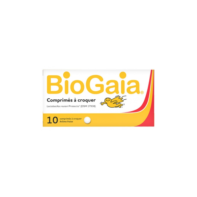 BioGaia Protectis à Croquer Goût Fraise - 10 Comprimés