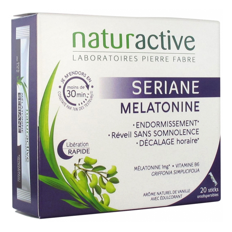 Naturactive Sériane Mélatonine - 20 Sticks Orodispersibles