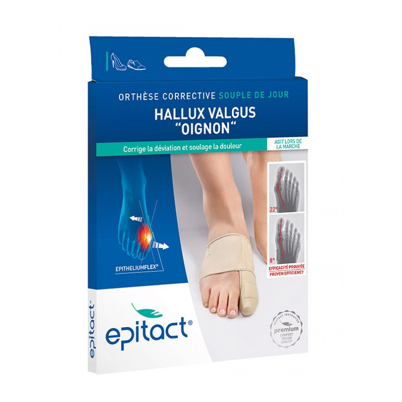 Epitact Hallux Valgus Oignon Orthèse Corrective Souple Jour - Taille L