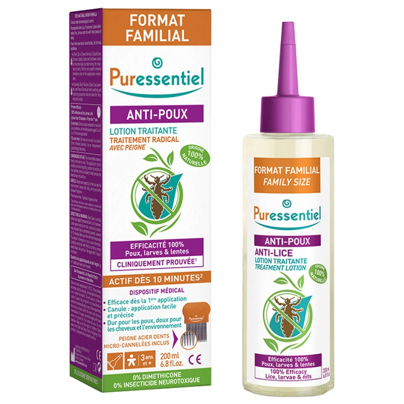 Puressentiel Anti-Poux Lotion Traitante - 200 ml + Peigne
