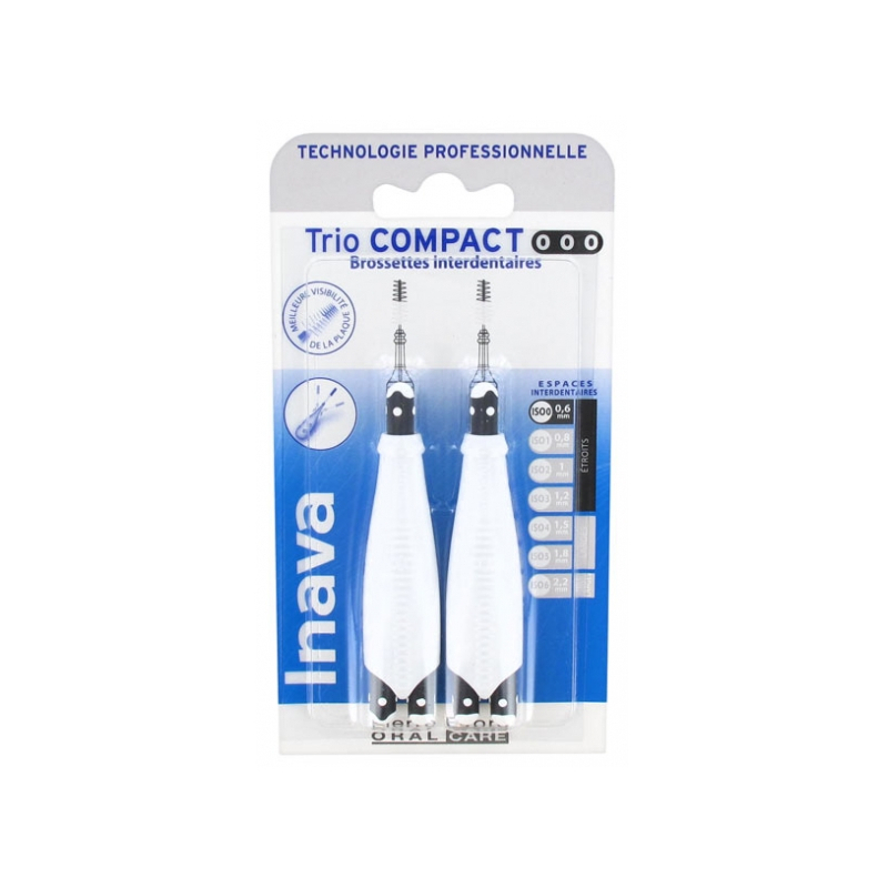 Inava Trio Compact Brossettes Interdentaires - Taille : ISO0 0,6 mm - 6 unités