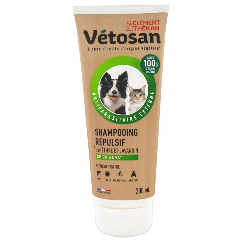 Clément Thékan Vétosan Shampooing Répulsif Chien et Chat - 200ml