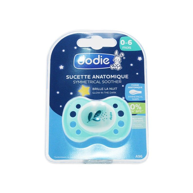 Dodie Sucette Anatomique Nuit 0-6 mois Silicone Lune - 1unité