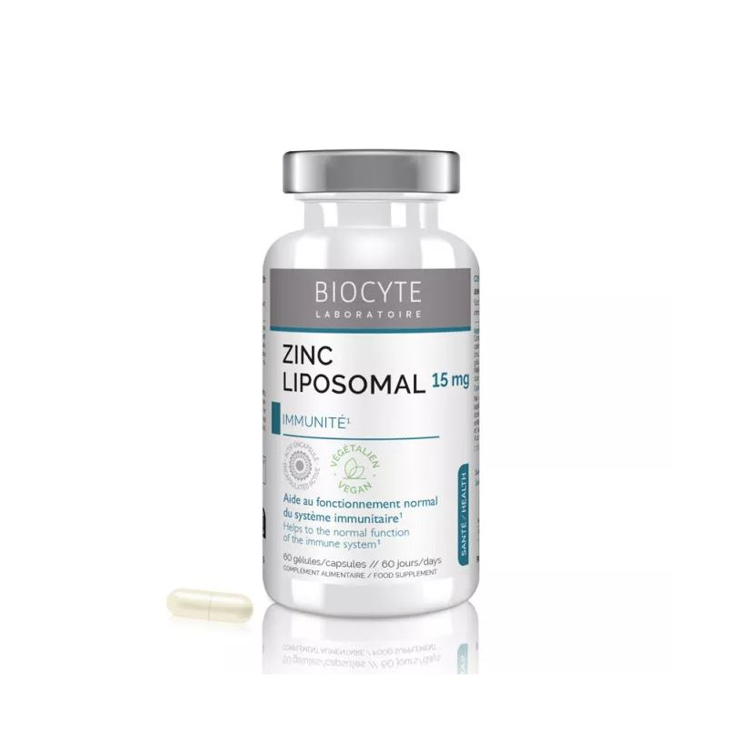 Biocyte Longevity Zn Zinc Liposomal- 60 Gélules