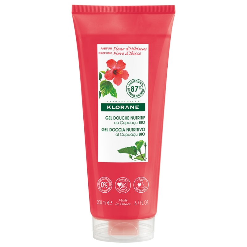 Klorane Gel Douche Nutritif au Cupuaçu Bio Fleur d'Hibiscus - 200 ml