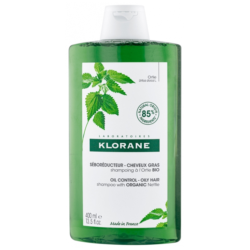 Klorane Shampoing à l'Ortie Bio - Séborégulateur Cheveux Gras - 400 ml