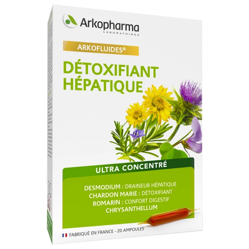 Arkopharma Arkofluides Détoxifiant Hépatique - 20 Ampoules