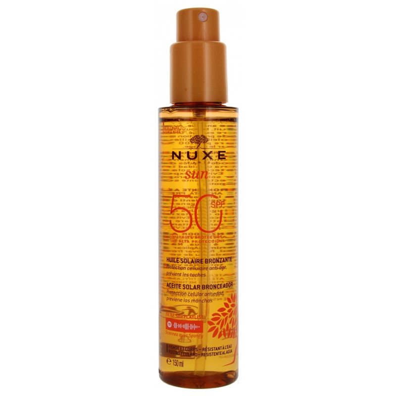 Nuxe Sun Huile bronzante haute protection SPF50 - 150ml