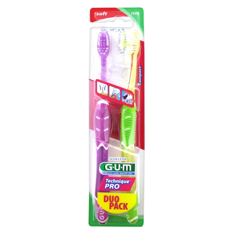  Gum Brosse à Dents Technique Pro Souple Duo Pack