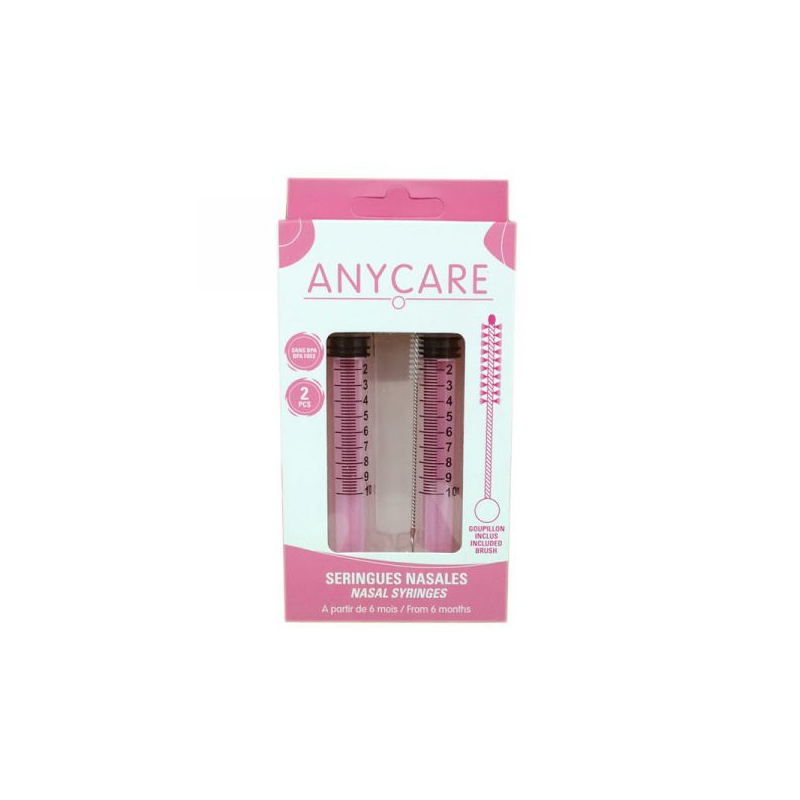  Anycare 2 Seringues Nasales Rose
