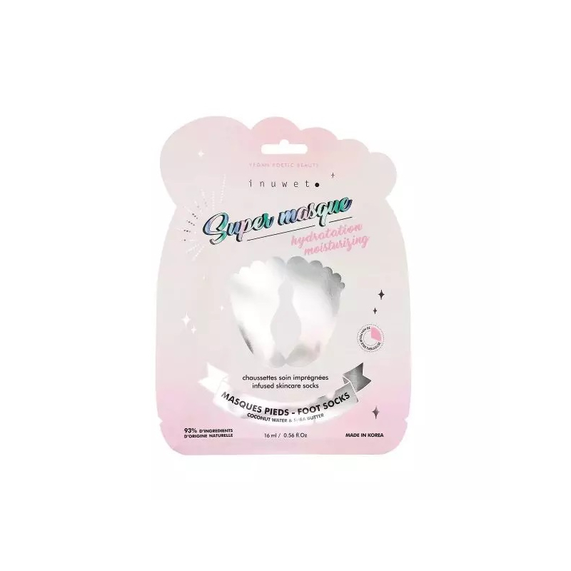 Inuwet Masques Pieds Chaussettes Soin Imprégnées - 16ml 