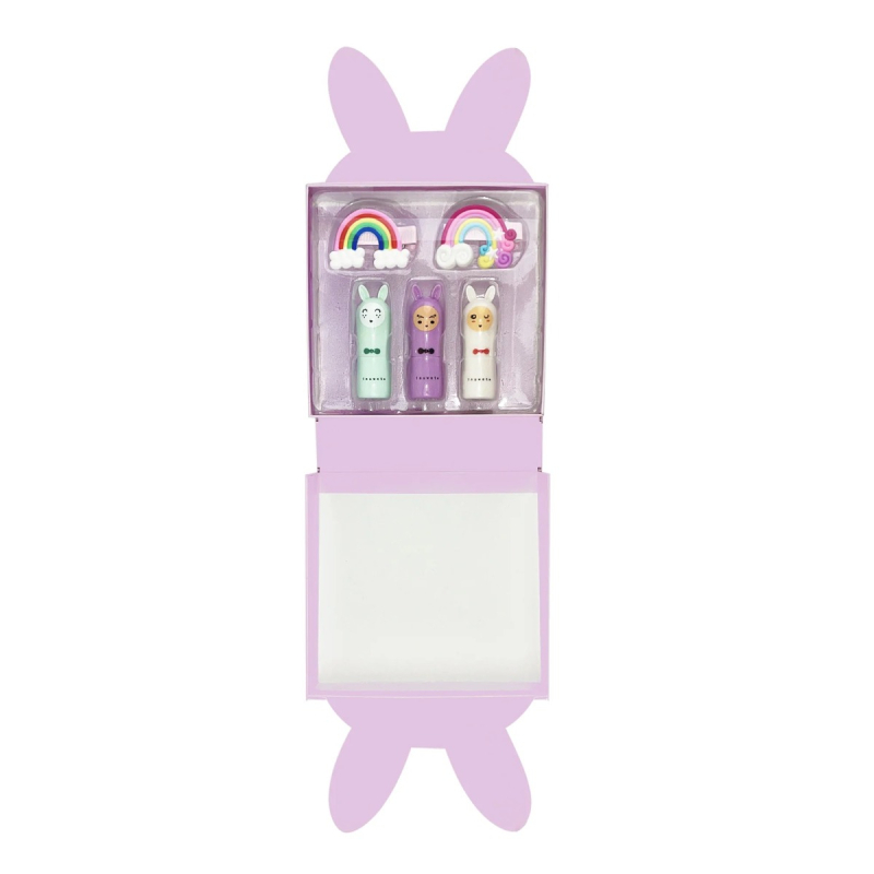 Inuwet Coffret Bunny Box 3 baumes & accessoires Baume à lèvres Naturel & Vegan