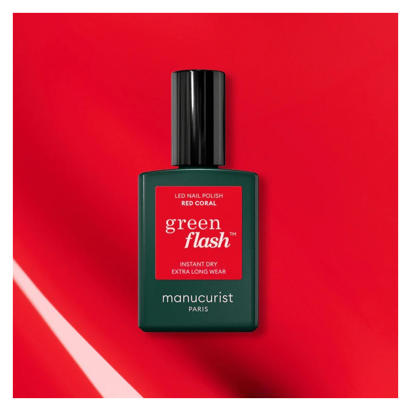 Manucurist Vernis à ongles semi-permanent GREEN Flash Red Coral