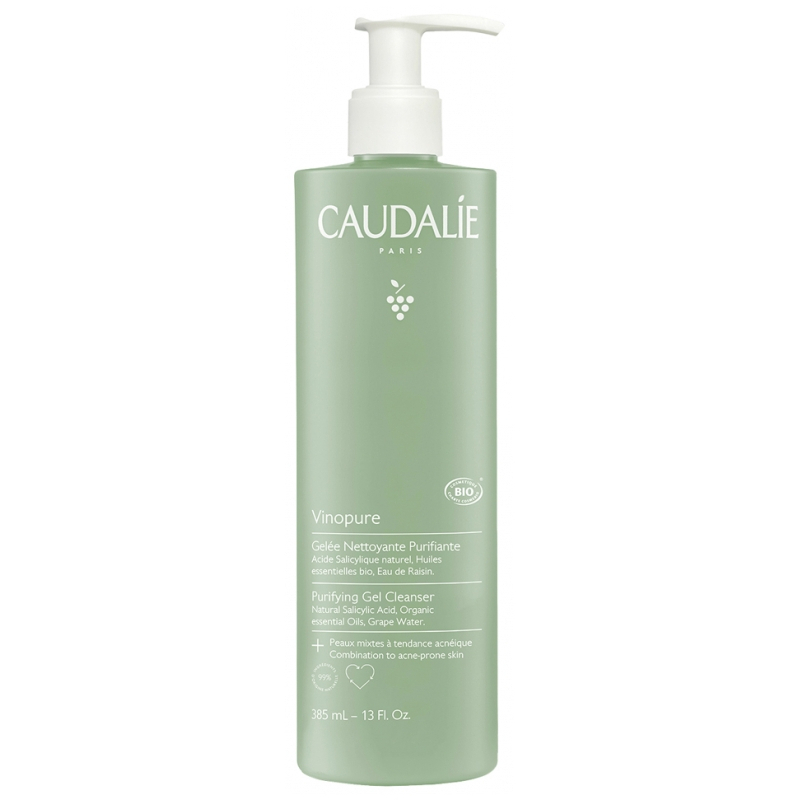 Caudalie Vinopure Gelée Nettoyante Purifiante Bio - 385 ml