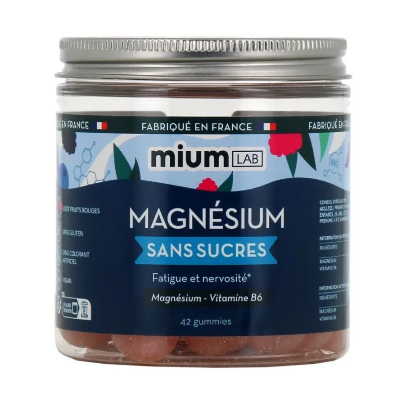 Mium Lab Gummies magnésium sans sucres - 42 gummies