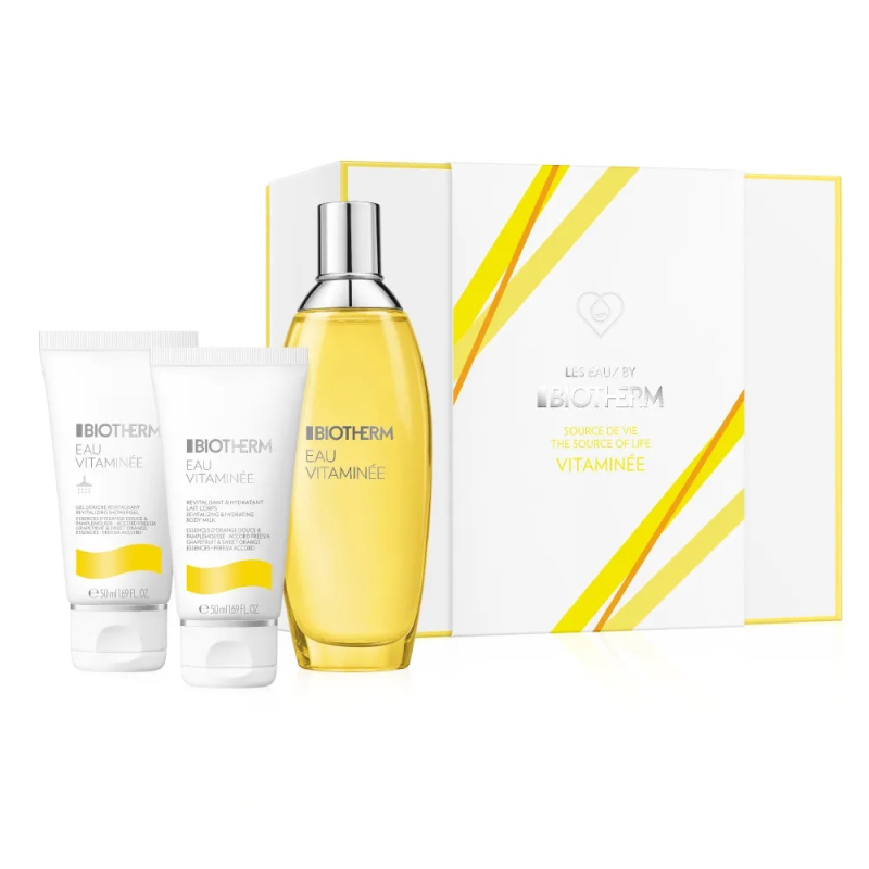 Biotherm Eau Vitaminee - Coffret Eau de Toilette Femme 100ml + Gel Douche 50ml + Lait corps hydratant 50ml