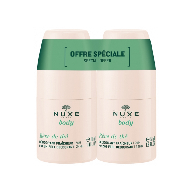 Nuxe Body Rêve de Thé Déodorant Fraîcheur 24H - Lot de 2 x 50 ml