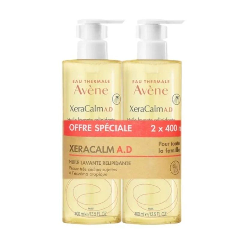 AVENE Xeracalm AD huile lavante relipidante peau très sèche - 2x400ml