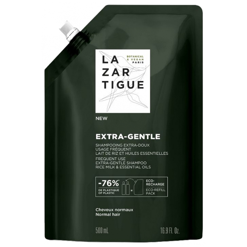 Lazartigue Extra-Gentle Shampoing Extra-Doux Éco-Recharge 500 ml