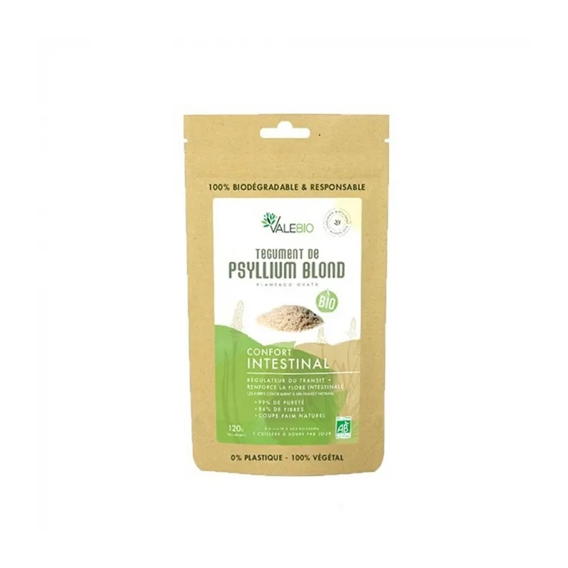 VALEBIO Tégument de Psyllium Blond Bio - 120gr