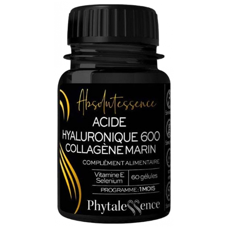 Phytalessence Absolutessence Acide Hyaluronique 600 Collagène Marin - 60 Gélules