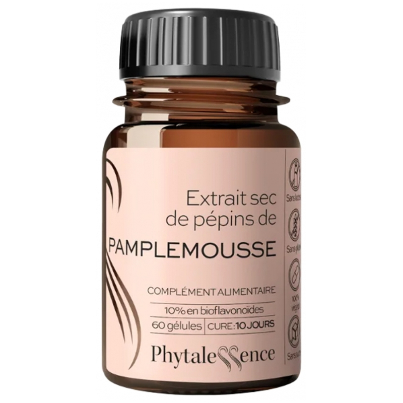 Phytalessence Extrait de Pépins de Pamplemousse - 60 Gélules