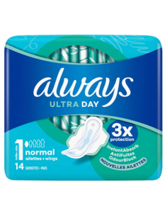 Always Ultra Day 14 Serviettes Hygiéniques - Taille 1