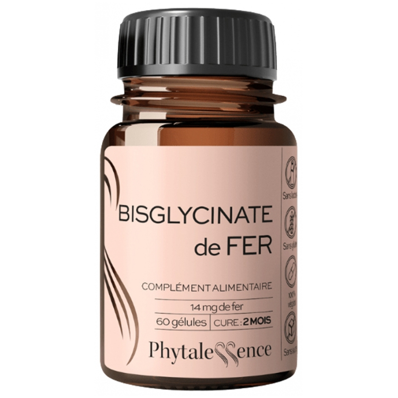 Phytalessence Bisglycinate de Fer - 60 Gélules