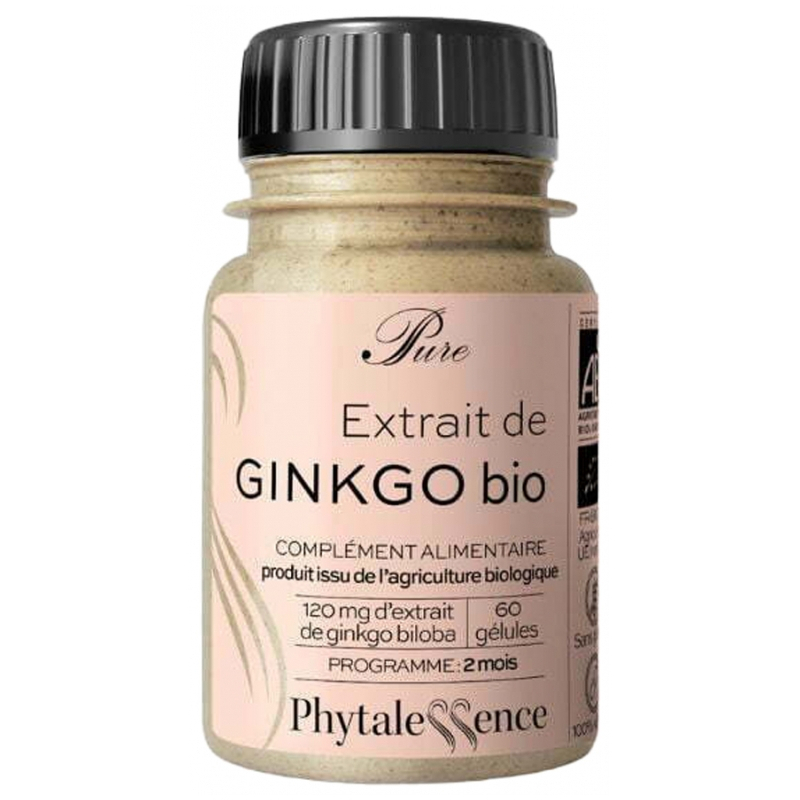 Phytalessence Pure Ginkgo Bio - 60 Gélules