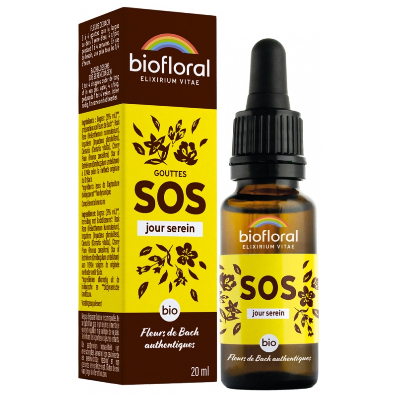 Biofloral Gouttes SOS Jour Serein Bio - 20 ml