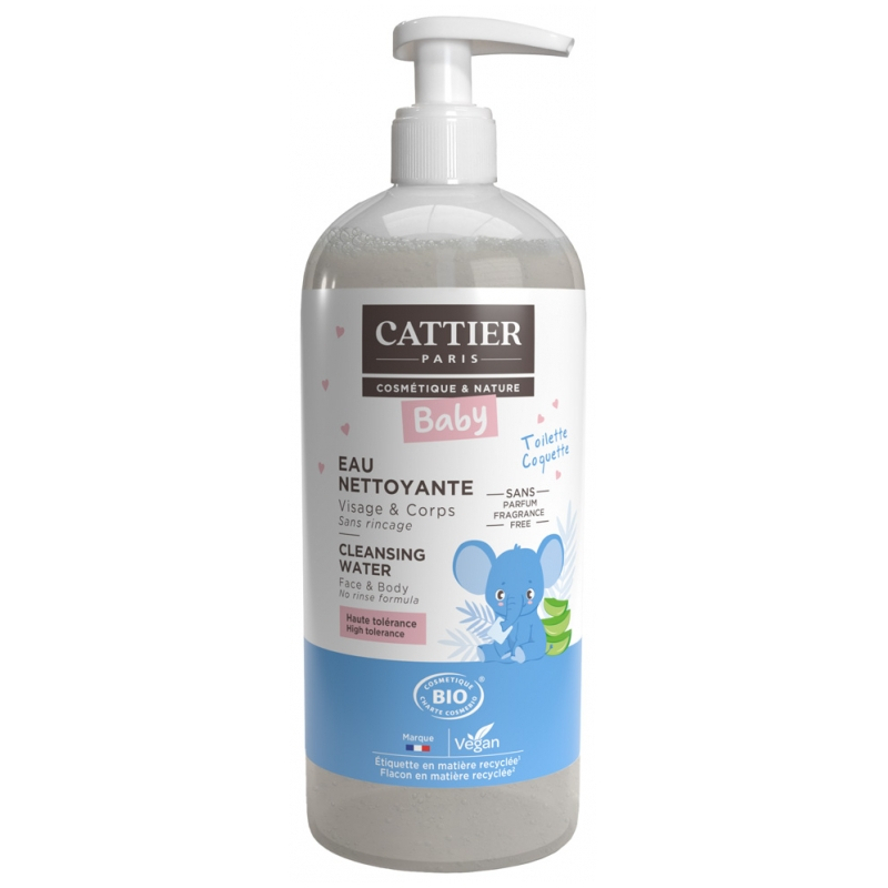 Cattier Baby Eau Nettoyante Bio - 500 ml
