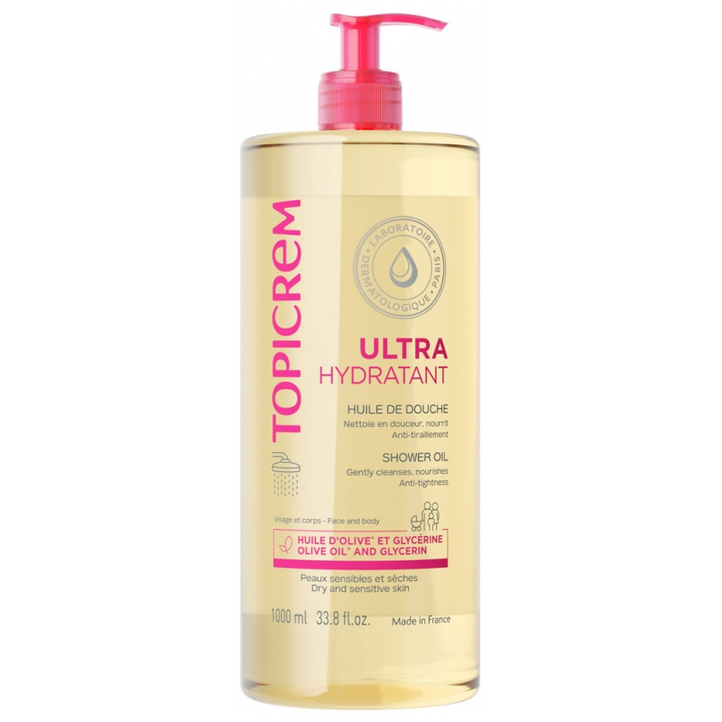 Topicrem Ultra-Hydratant Huile de Douche - 1 Litre